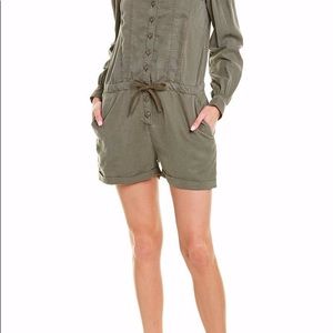 The Kooples cold shoulder chambray Romper